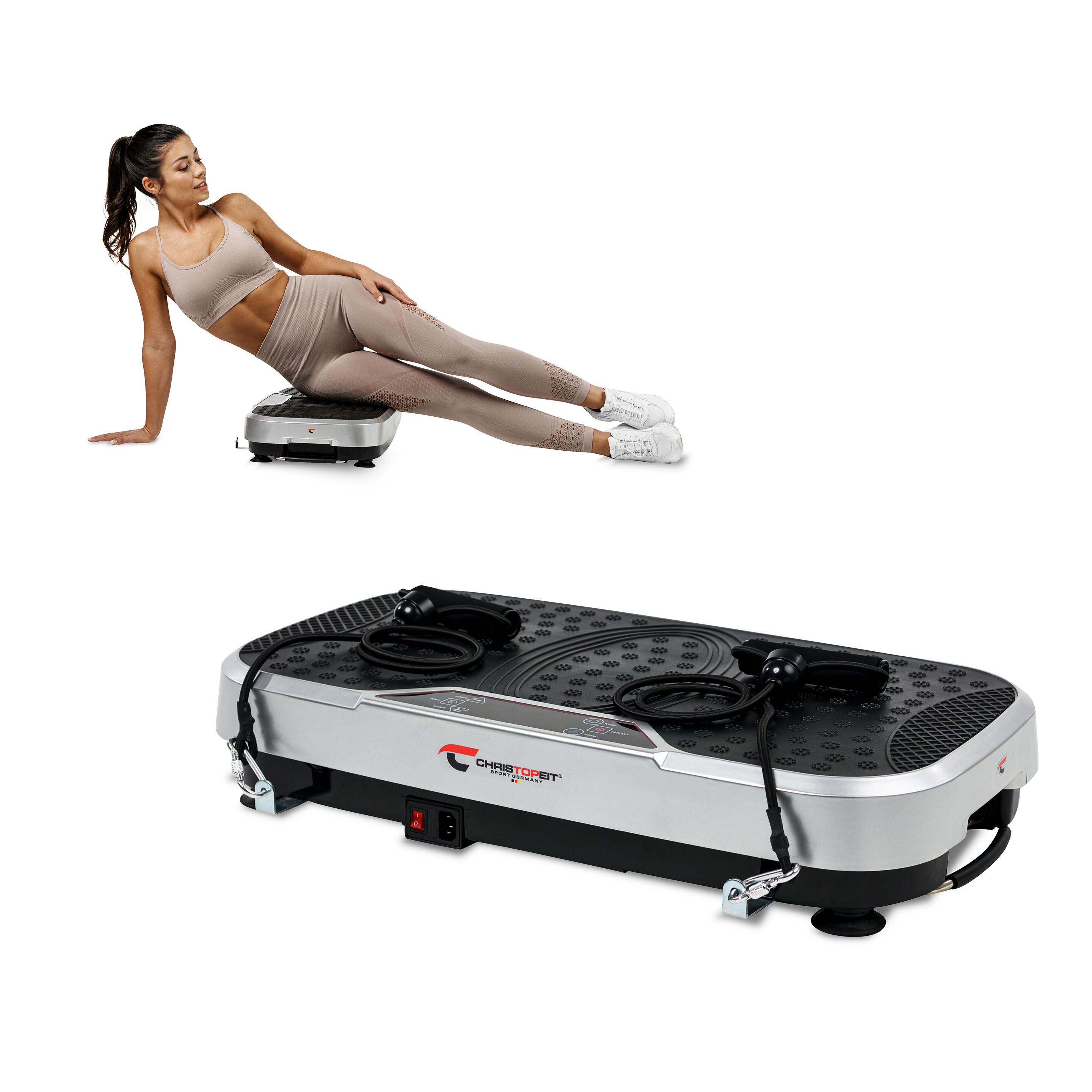 Christopeit - Plateforme Vibrante – Compacte Avec 20 Niveaux - Vibro 3000 - Plateforme Vibrante - Gris|noir - Taille Unique - Decathlon