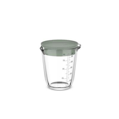 Glas Messbecher mit Deckel Chef it - Hochwertiges Glas - 0,5l - Chalk