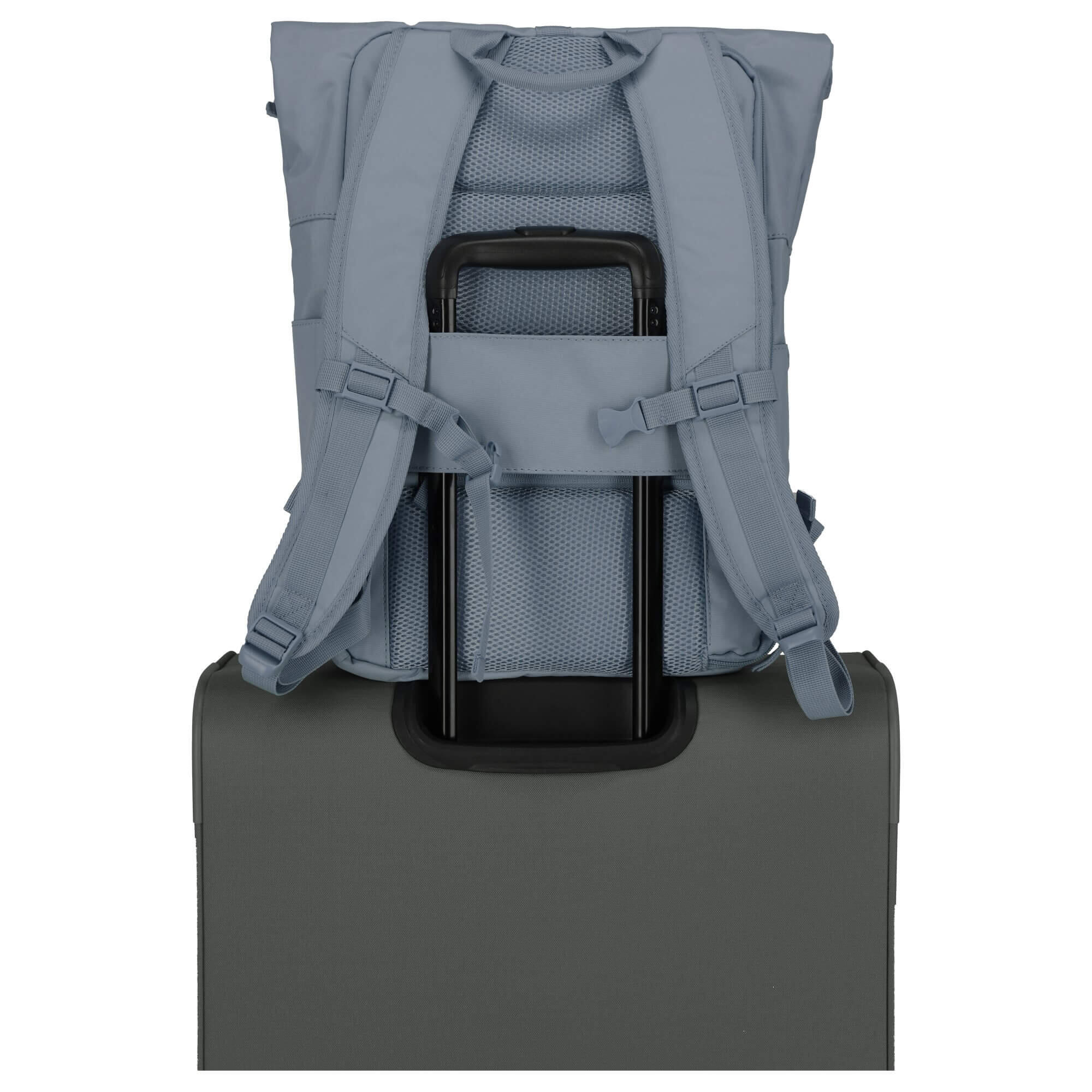 BASICS Rollup Rucksack, Rauchblau 6/6