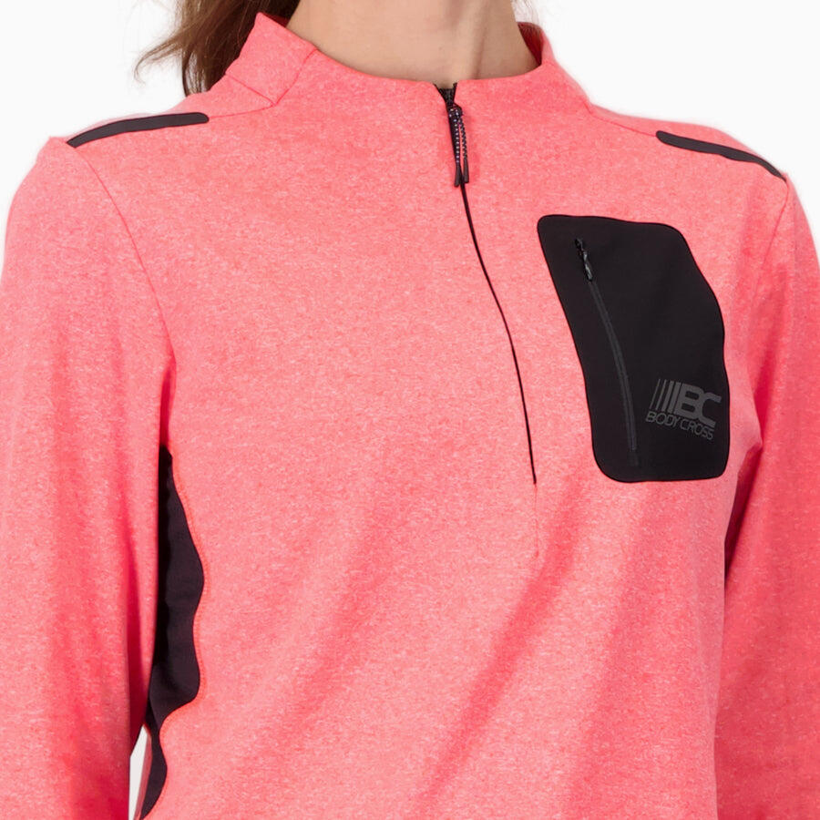 Maglia a maniche lunghe con mezza zip Donna Running FOCUS 3/5