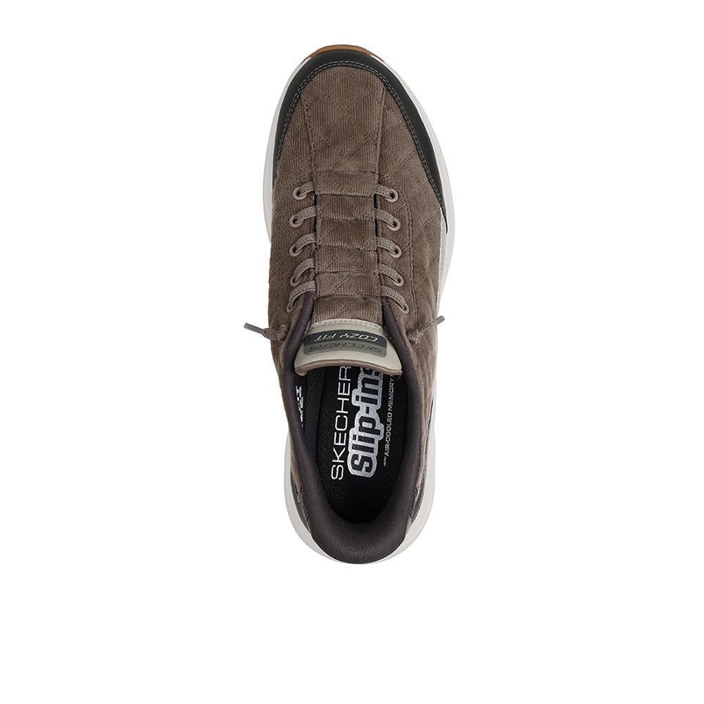 Ténis Skechers Homem Contour Foam - Cozy Fit Cordelux Verde 3/4