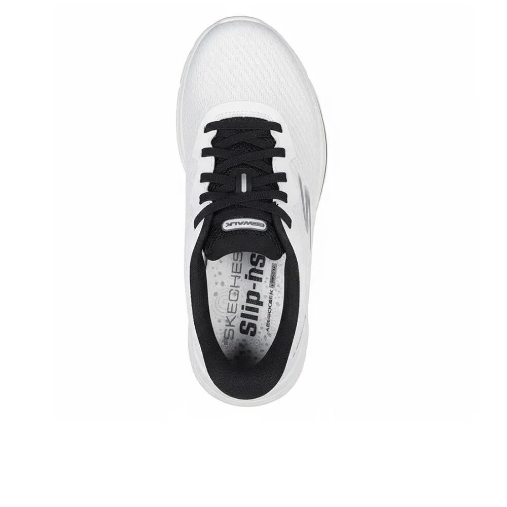 Zapatillas Skechers Mujer Go Walk 8 - Nadia Blanco/ Negro 3/4