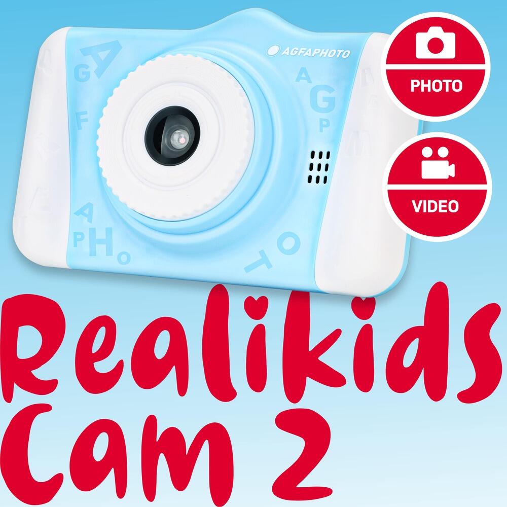 AGFAPHOTO Realikids Cam 2 - Caméra Enfant Selfie & Vidéo 3,5" LCD - Bleu 3/5