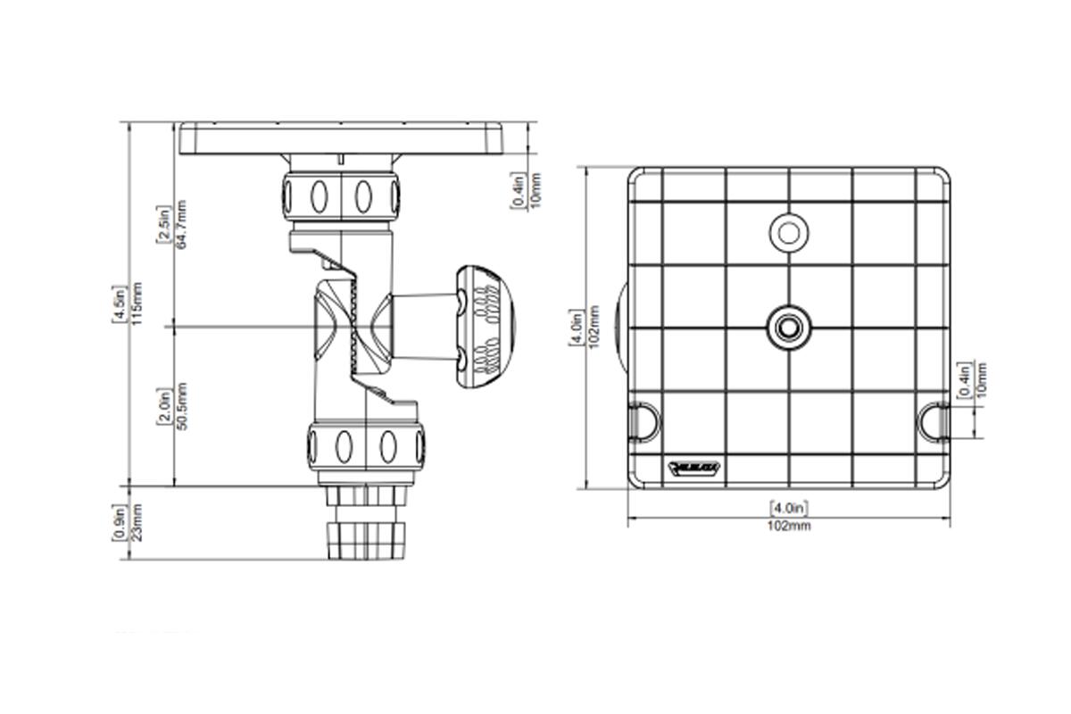 Plateforme pour écran de sondeur R-Lock - Railblaza 4/4