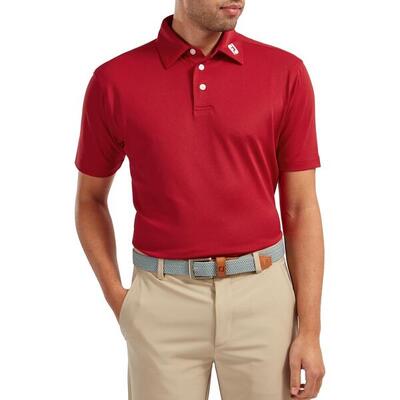 Polo da golf da uomo Footjoy Stretch Pique Solid rossa