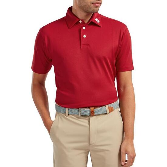 Polo da golf da uomo Footjoy Stretch Pique Solid rossa