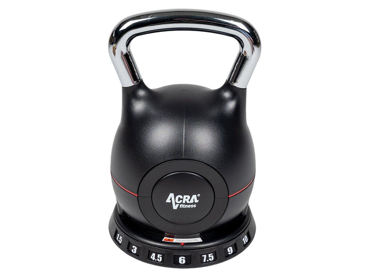 ACRA Kettlebell nové generace 7v1 - nastavitelný, 1,5-10kg