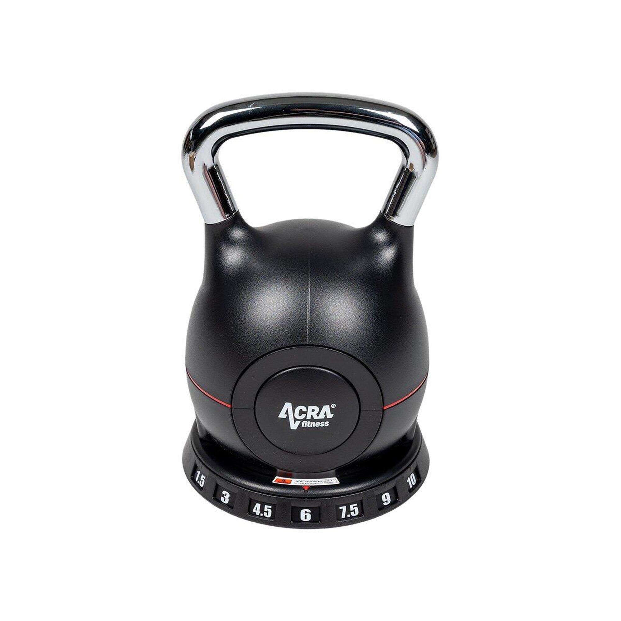 ACRA Kettlebell nové generace 7v1 - nastavitelný, 1,5-10kg