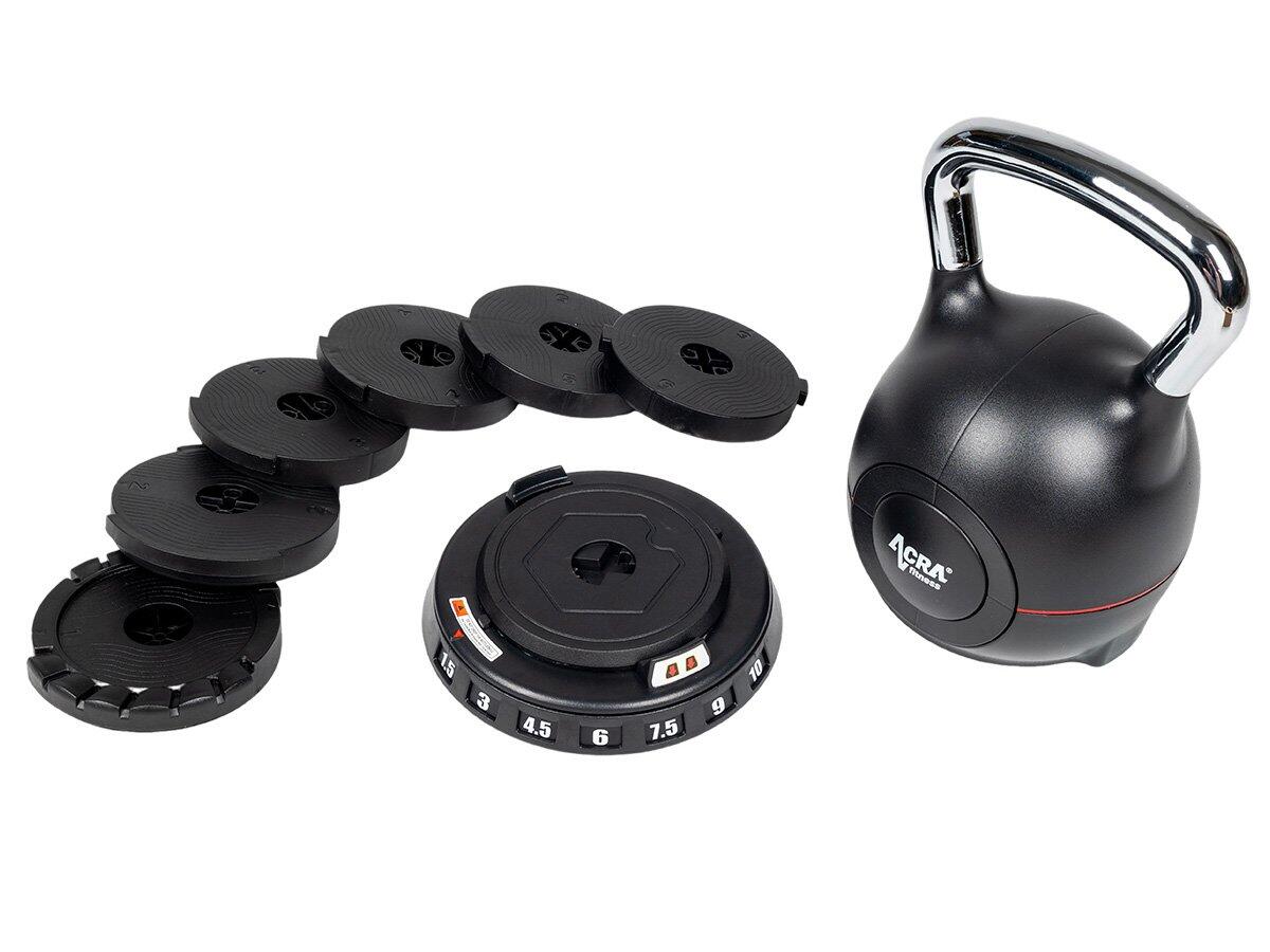 Kettlebell nové generace 7v1 - nastavitelný, 1,5-10kg 5/6