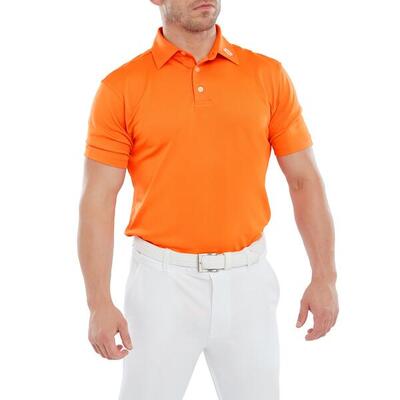 Polo da golf da uomo Footjoy Stretch Pique Solid Arancione