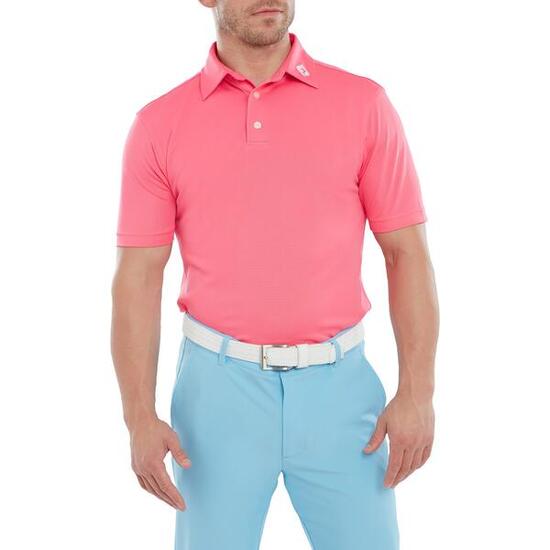 Polo da golf da uomo in piqué elasticizzato Footjoy Solid rosa