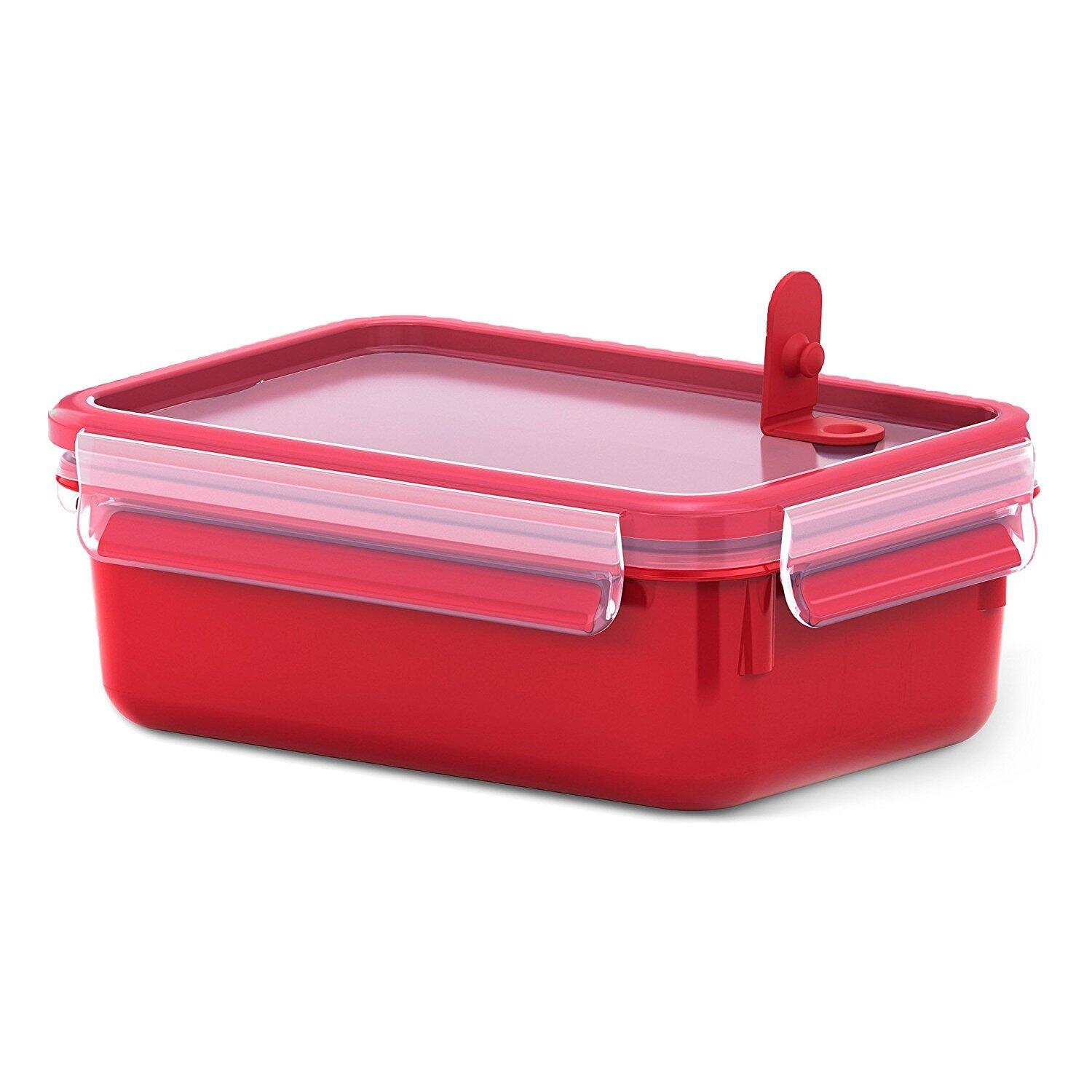 Zotal Laboratorios - Boîte Alimentaire Hermétique "clip & Micro" Emsa - Lunchbox - Rouge - 1 L - Decathlon