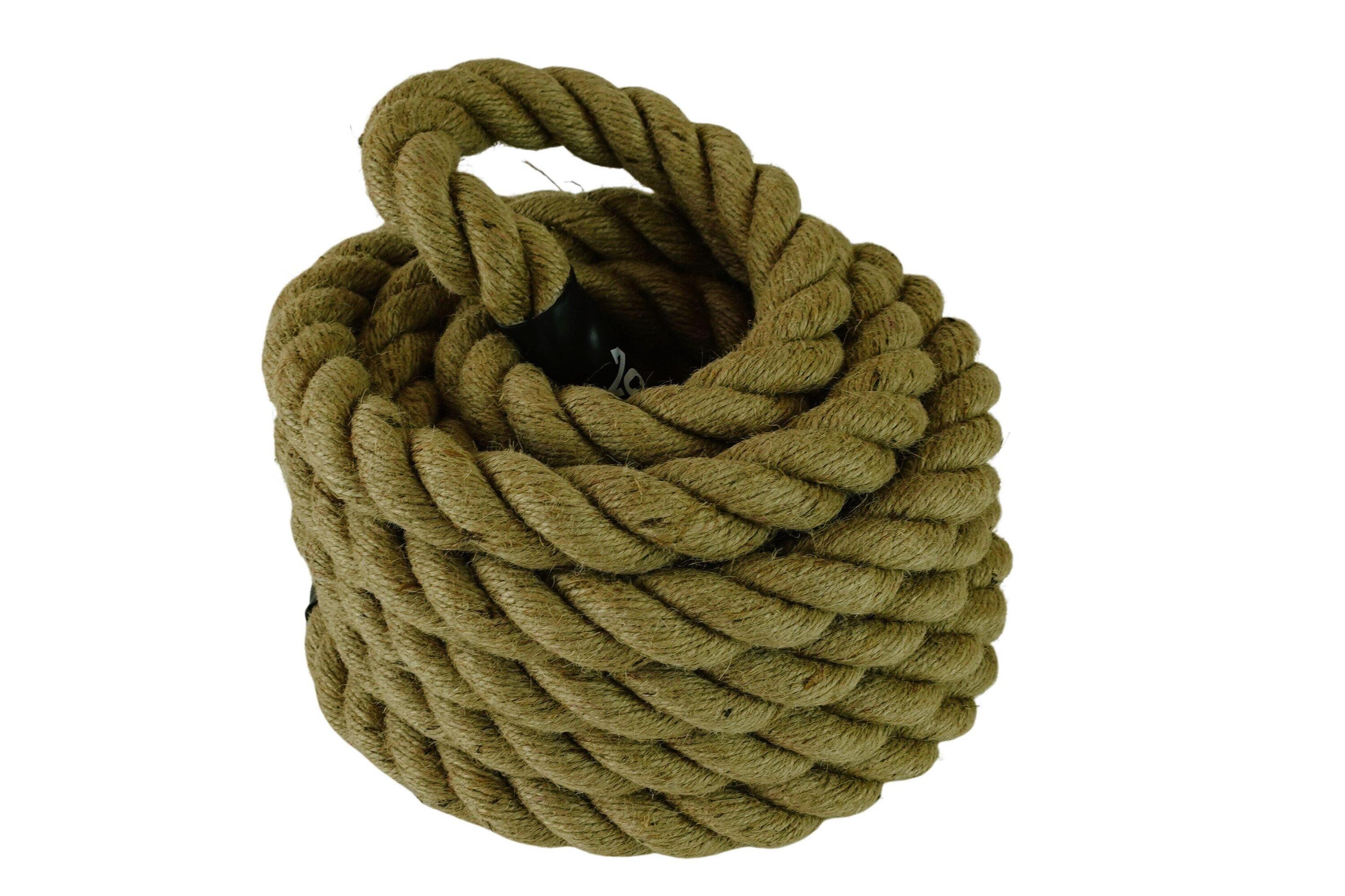 Posilovací lano přírodní 9m x 38mm 3/4