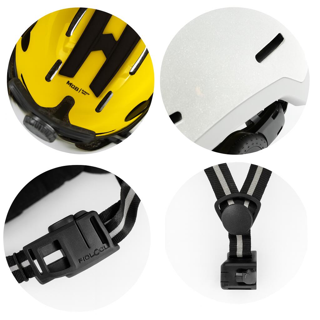 Casco Bici Riflettente Luminoso M con MIPS – Casco Leggero e Sicuro 4/8