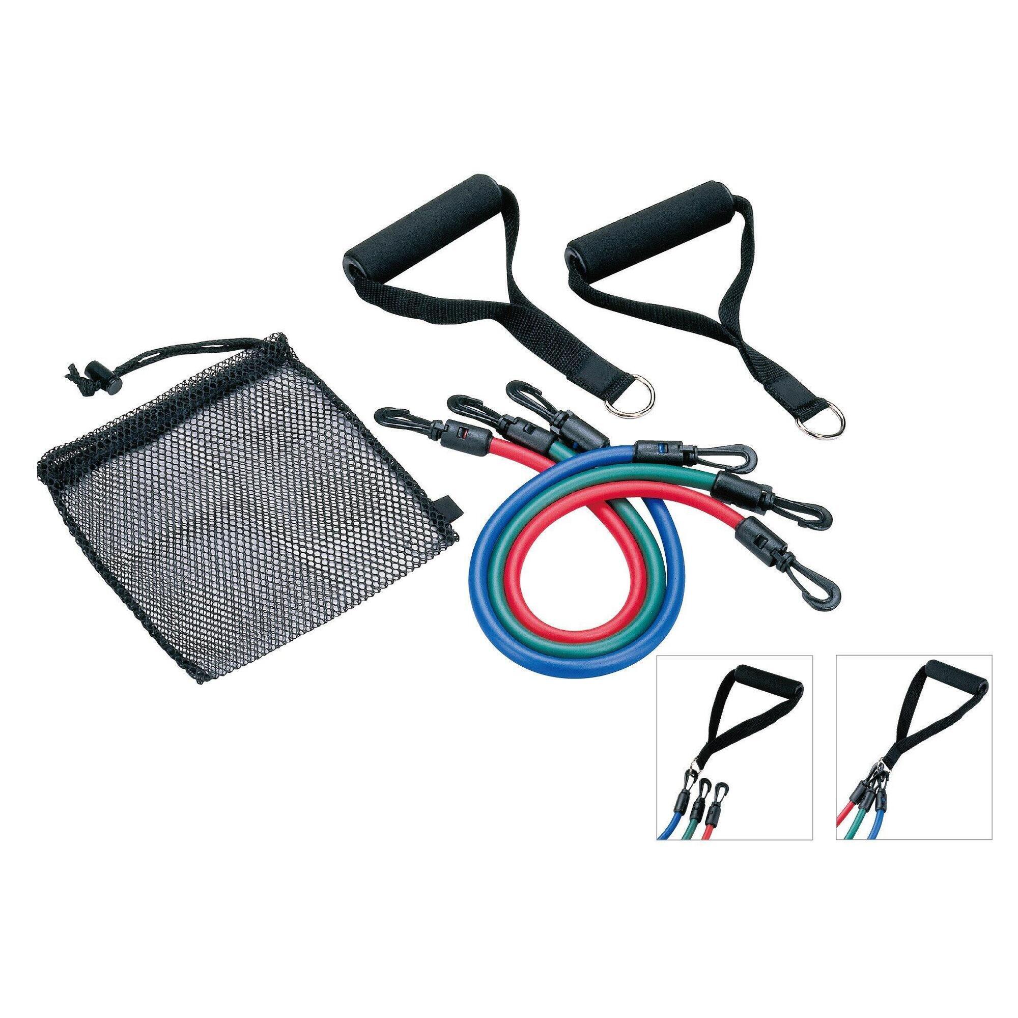 ACRA Sada 3 nastavitelných gumových posilovačů - 48 cm