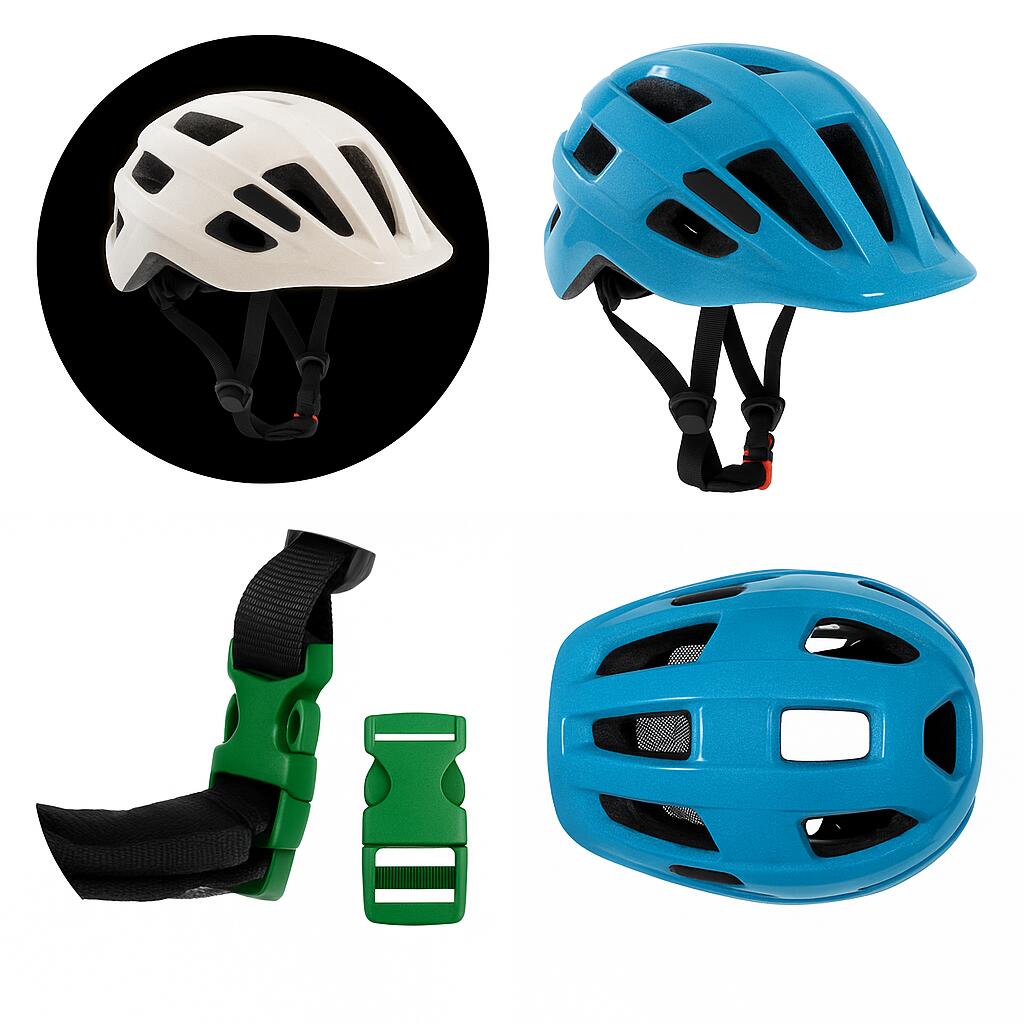 Casco Bici Riflettente Luminoso S Bambino – Casco Leggero e Sicuro 4/7