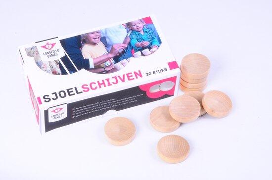 Set de 30 discos de sjoel de abedul 52 mm, cóncavos para mejor deslizamiento. 2/4