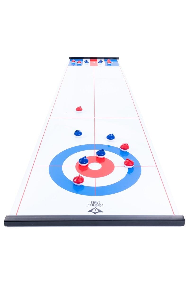 Jogo de mesa 2 em 1 de curling e shuffleboard. 2/7