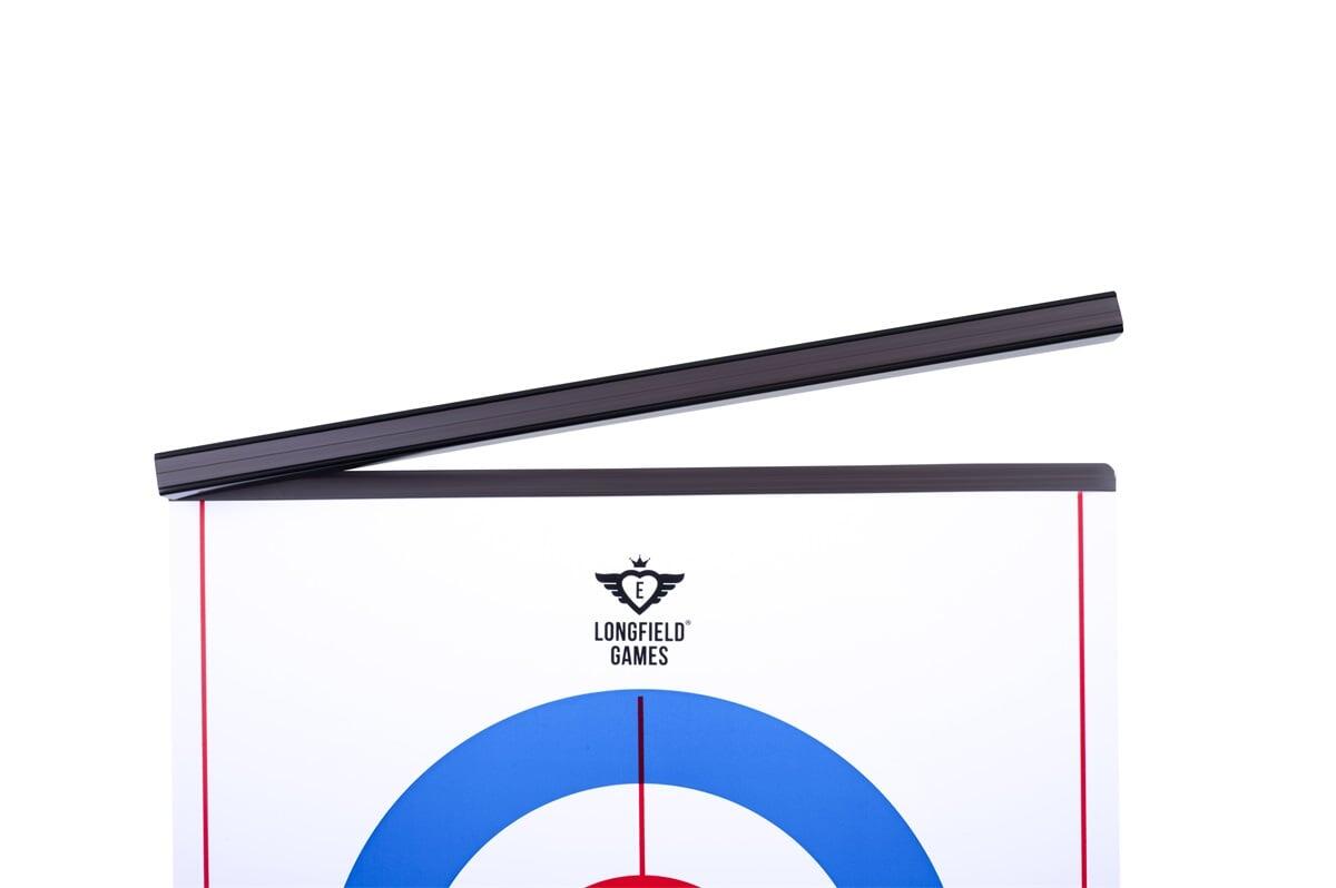 Jogo de mesa 2 em 1 de curling e shuffleboard. 4/7