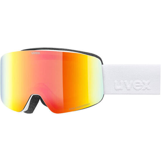 Gogle Uvex Pwdr FM White Matt Mirror Rainbow 2026