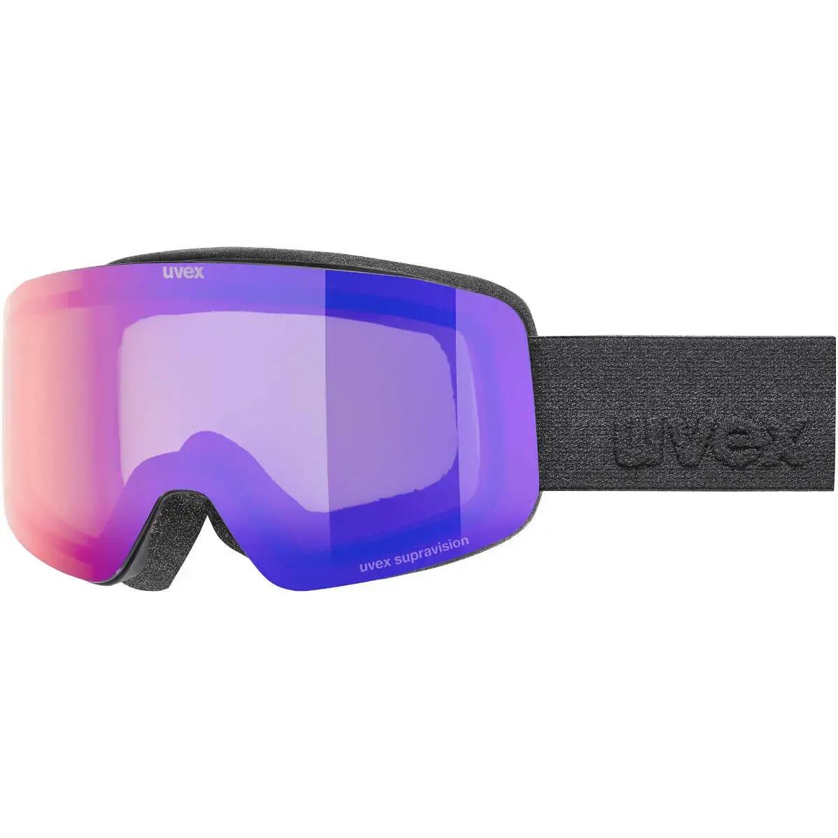 Gogle Uvex Pwdr FM Black Matt Mirror Ruby 2026 1/4