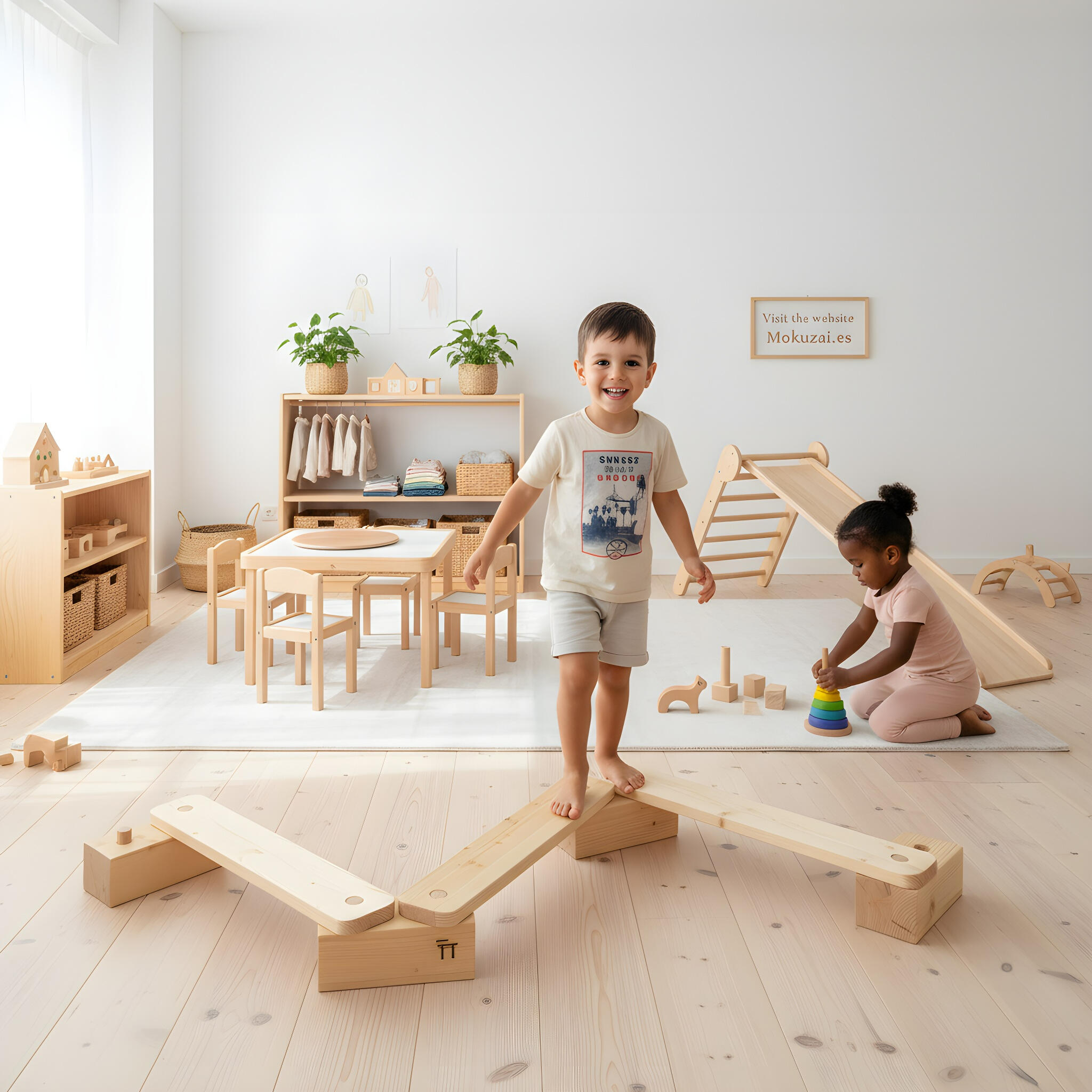 MUEBLE KIDS+BARRA DE EQUILIBRIOS+UNICA+BARNIZ 3/3