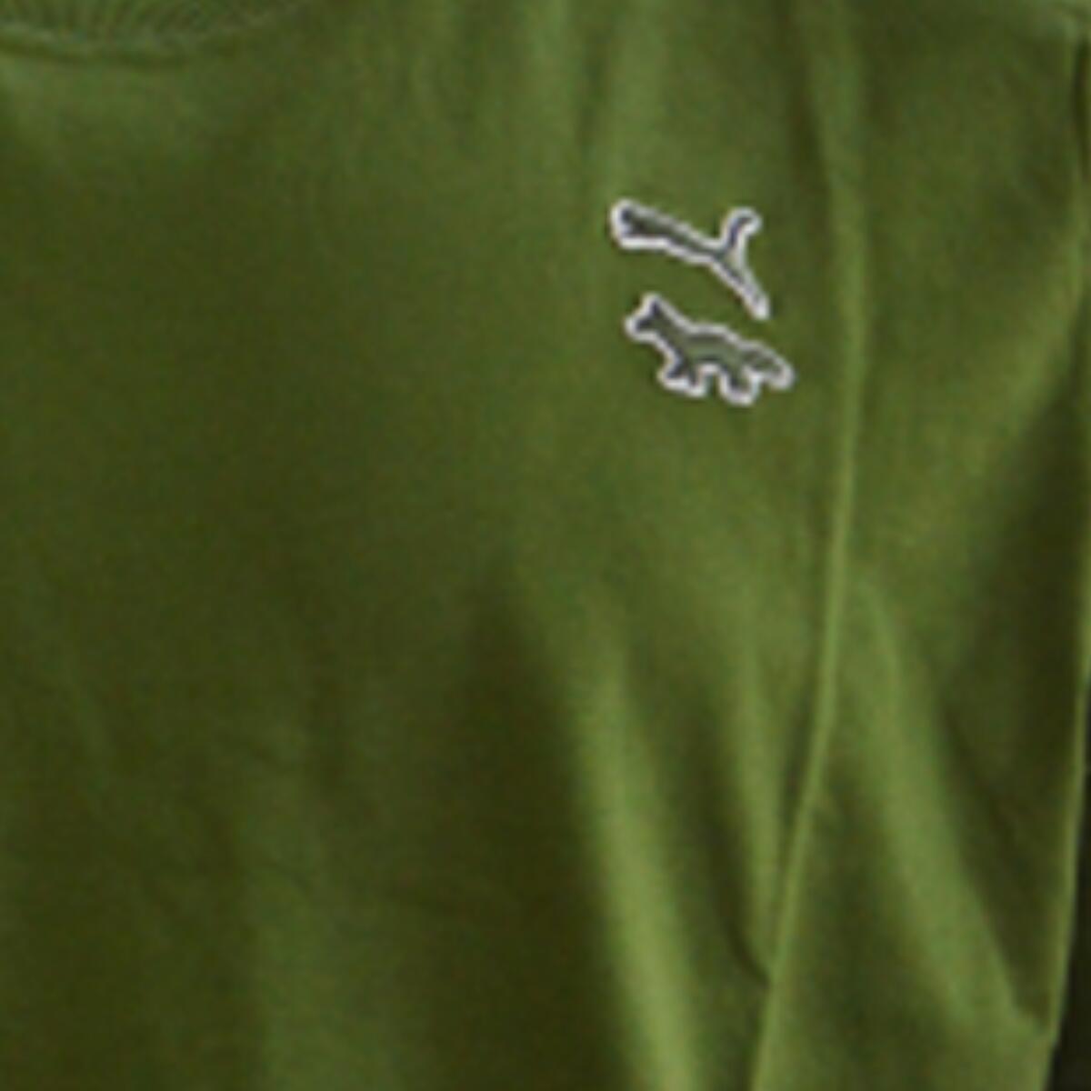 Koszulka MAISON KITSUNE X PUMA T-shirt Rifle Green - 532327-94 3/3