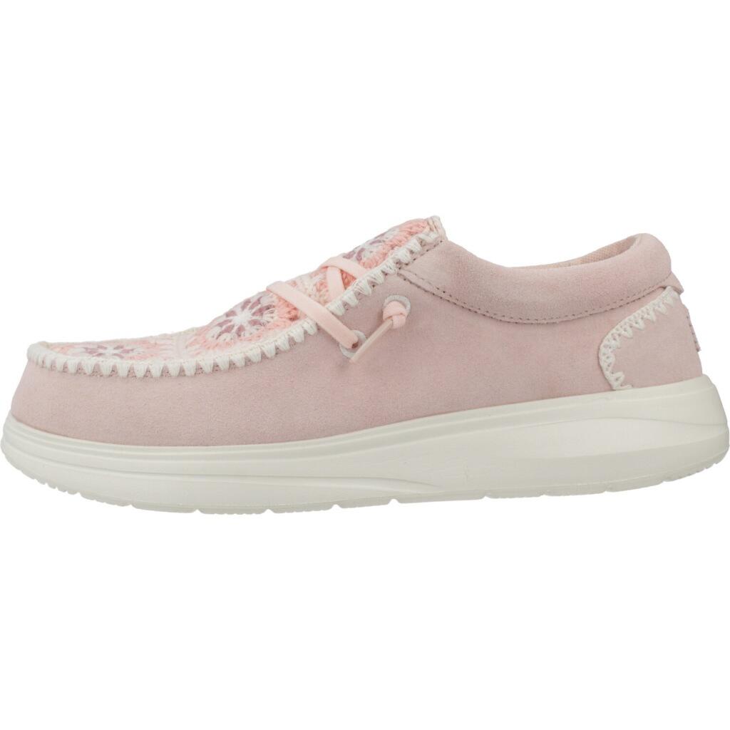 Hey Dude Model Wendy Comf Suede Crochet Kleur Roze 2/5