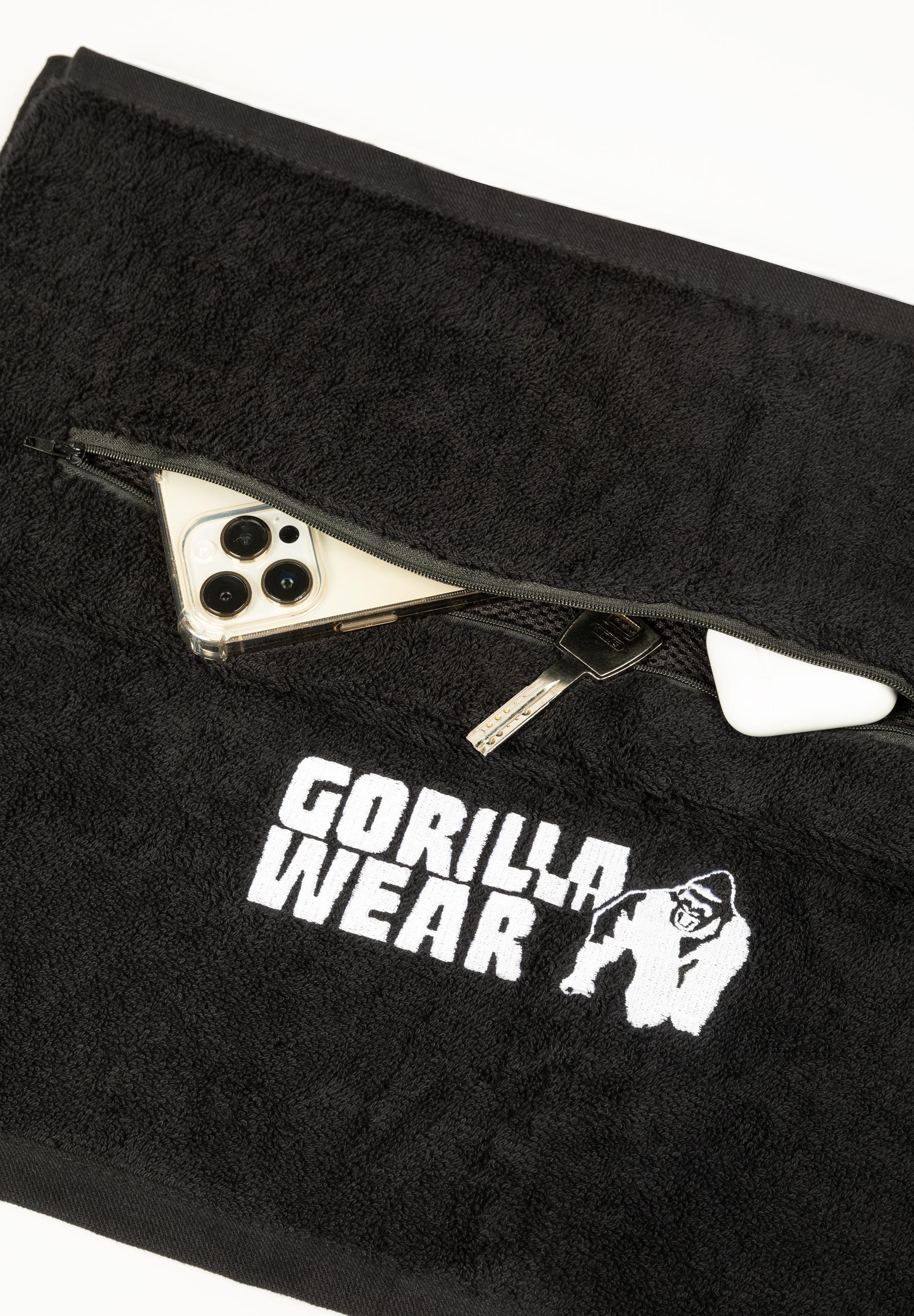 Zip Pocket Gym Serviette - Noir 3/6