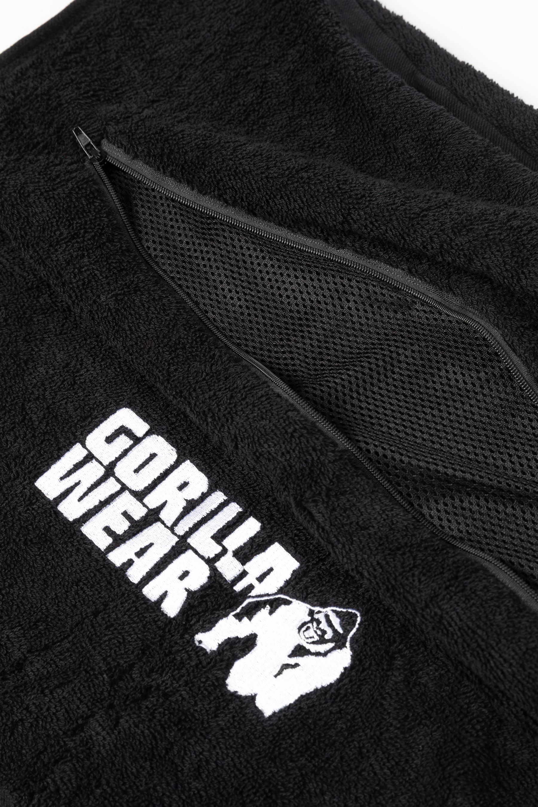 Zip Pocket Gym Serviette - Noir 4/6
