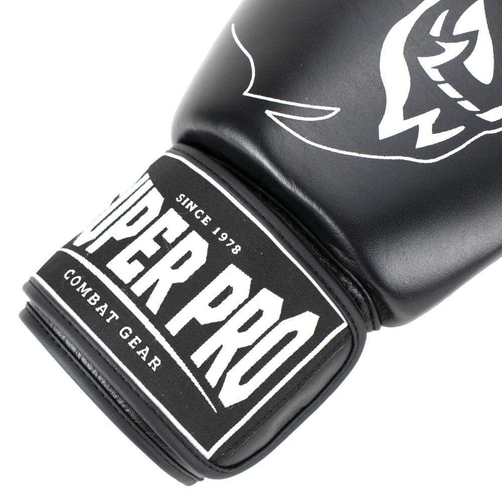 Gants de boxe en cuir - Warrior SE - Noir/Blanc 4/6