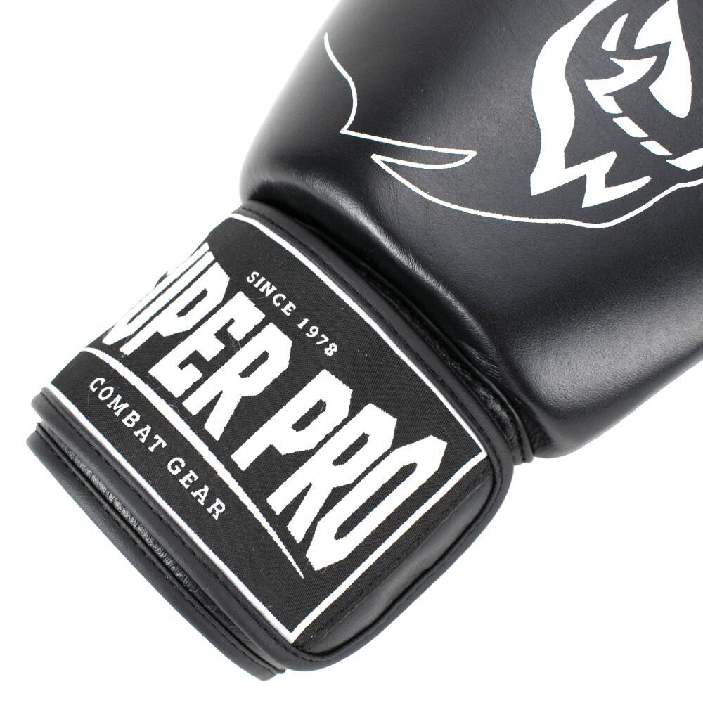 Gants de boxe en cuir - Warrior SE - Noir/Blanc 3/5