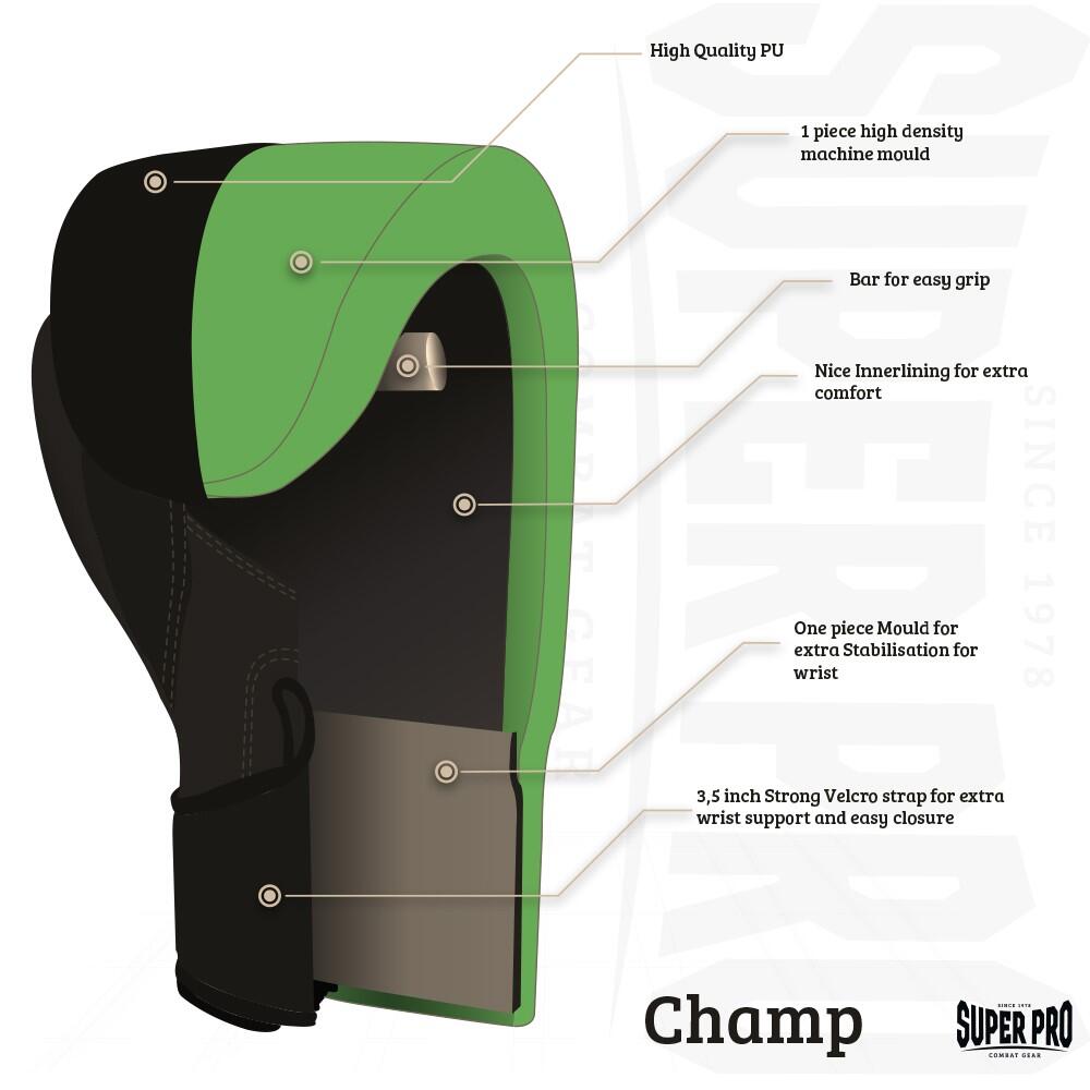 Champ (Kick)Bokshandschoenen - Zwart/Wit 2/6