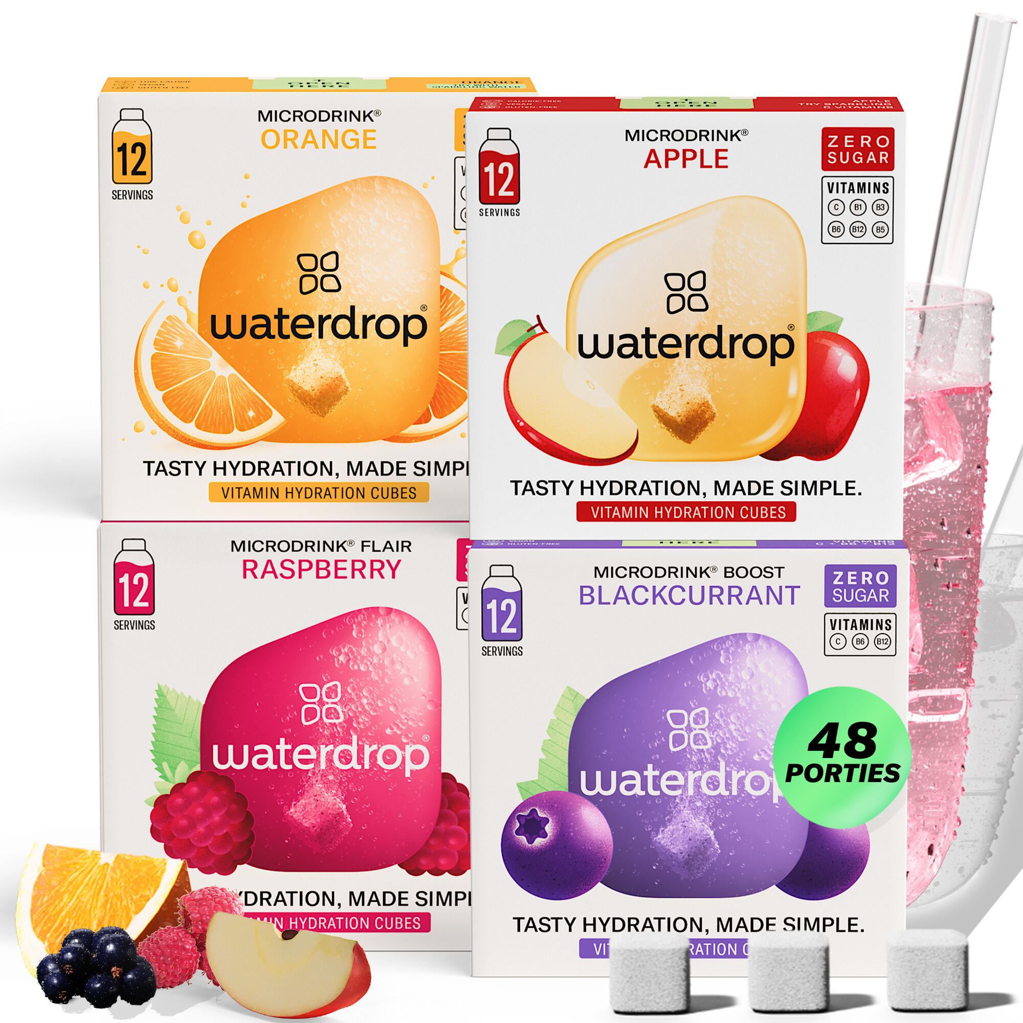 Waterdrop - Waterdrop Coffret Bestseller 4 Packs - Boisson Sans Sucres - 500 Ml - Decathlon