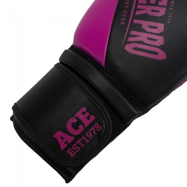Gants de boxe - Ace - Noir/Rose 4/6