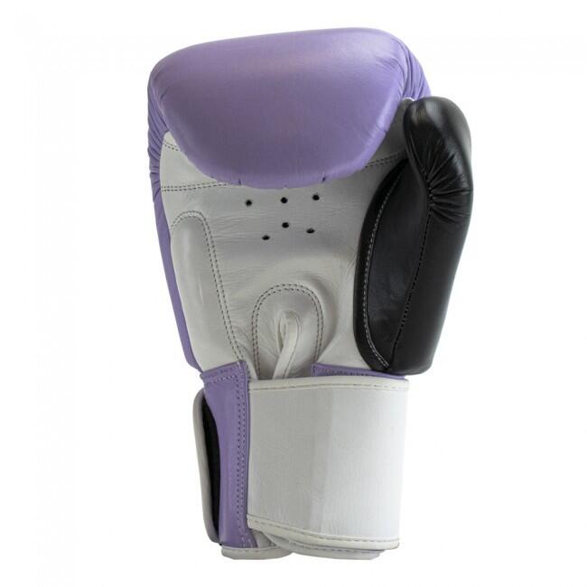Gants de boxe en cuir - Enforcer - Lilas/Noir/Blanc 3/6