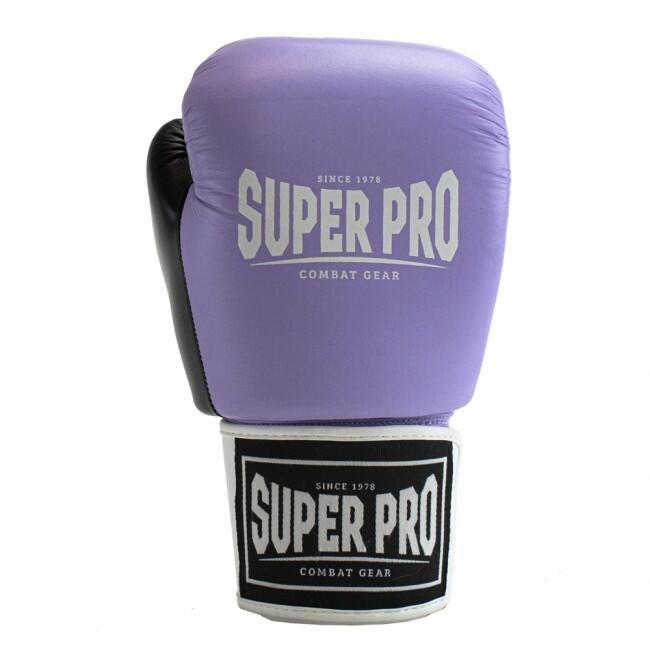Gants de boxe en cuir - Enforcer - Lilas/Noir/Blanc 2/6