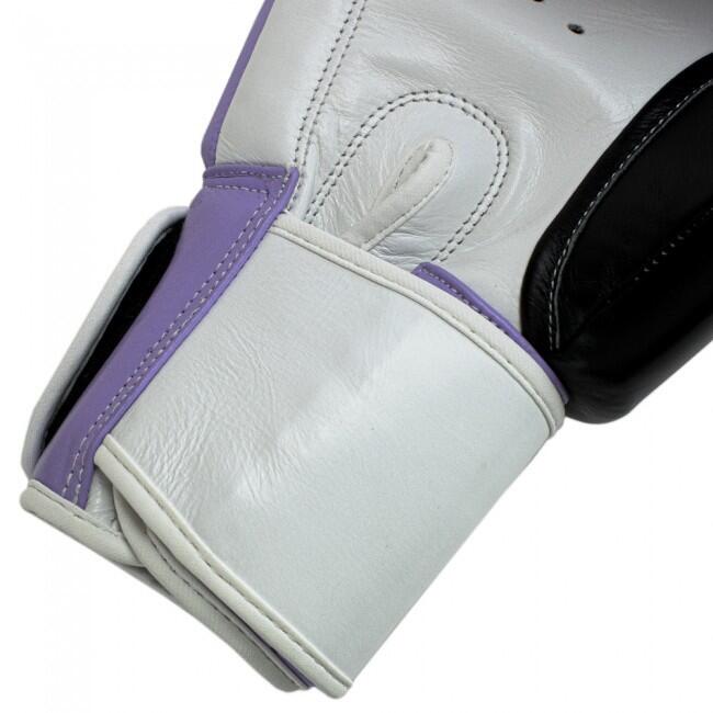 Gants de boxe en cuir - Enforcer - Lilas/Noir/Blanc 5/6