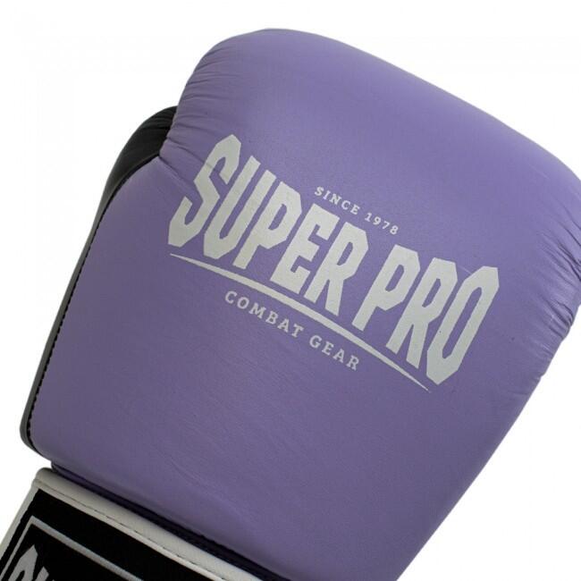 Gants de boxe en cuir - Enforcer - Lilas/Noir/Blanc 6/6