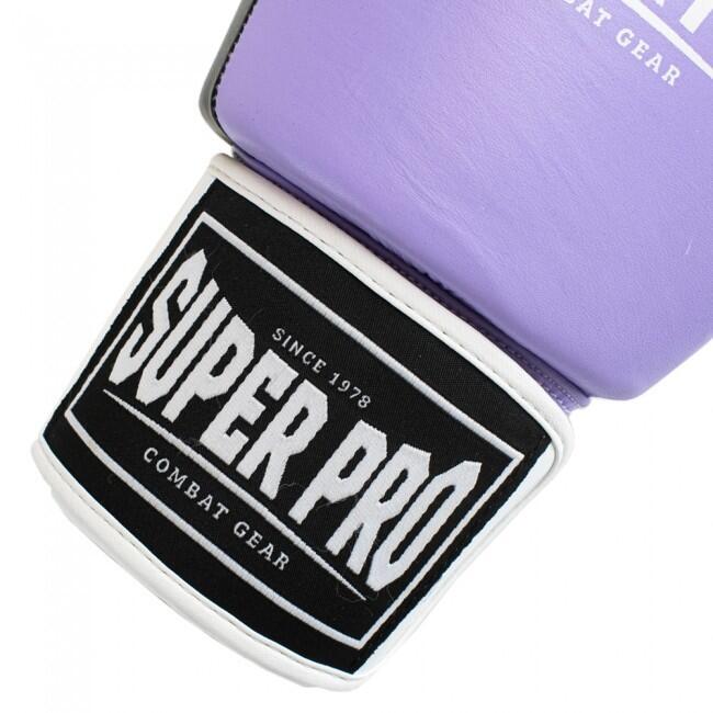Gants de boxe en cuir - Enforcer - Lilas/Noir/Blanc 4/6