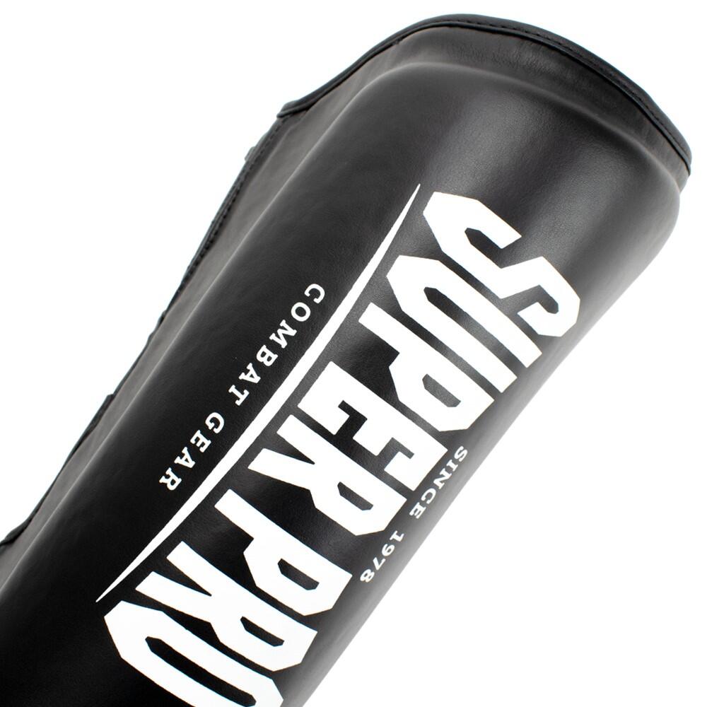 Protège-tibias de kick-boxing - Protector - Noir/Blanc 4/5