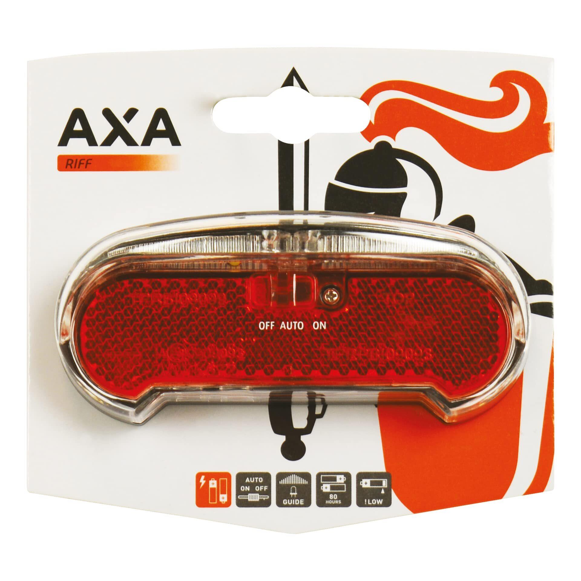 Éclairage vélo arrière led à pile pour porte-bagage AXA Riff 3/5