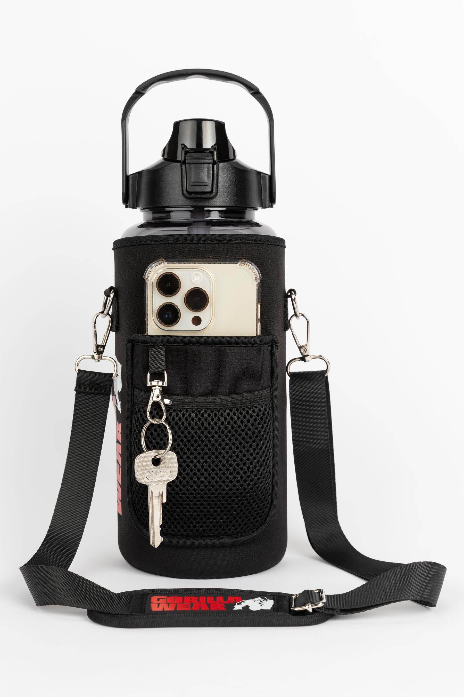 Water Bottle With Sleeve 2L - Zwart 2/7