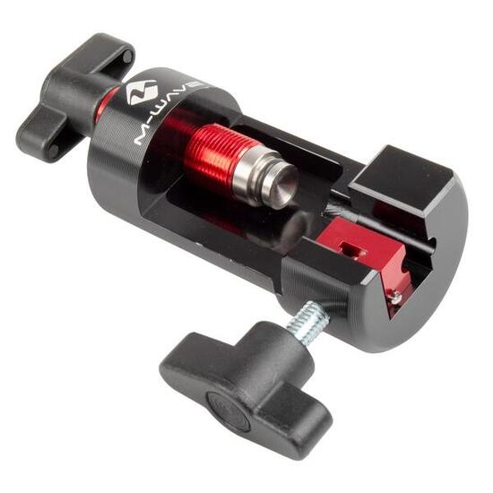 M-Wave Pressfitting-System für hydraulische Bremsleitungen, schwarz/rot.