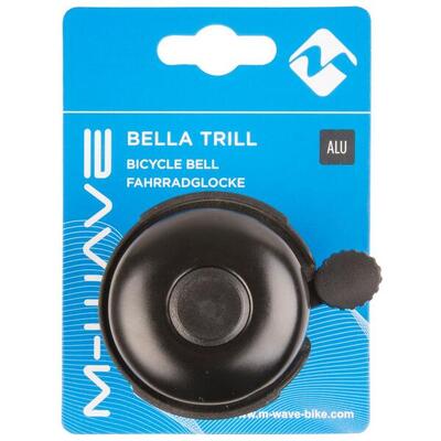 Campanello bici M-Wave Bella Trill Ø53 mm alluminio nero.