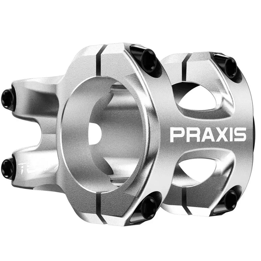 Praxis Turn CNC-Forged Aluminium Stem 35/32 — Silver, Mountain Bike Compatible.