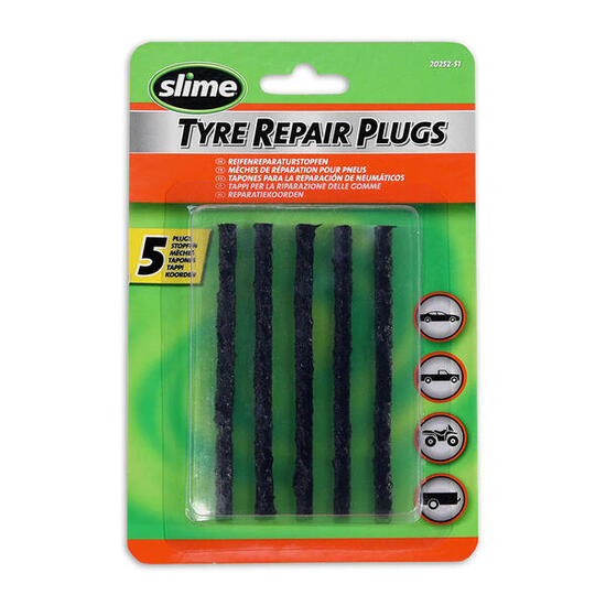 Cordoncini riparazione Slime per pneumatici tubeless off‑road 4 pollici 5 pz.