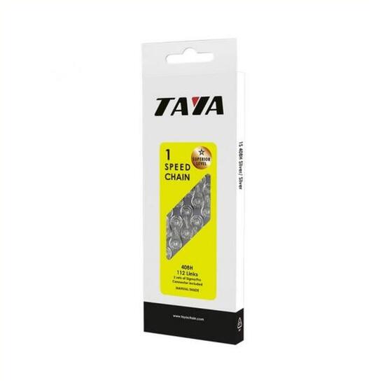 Catena Taya 408H 1/2"x3/32" 1 velocità 112 maglie nera.