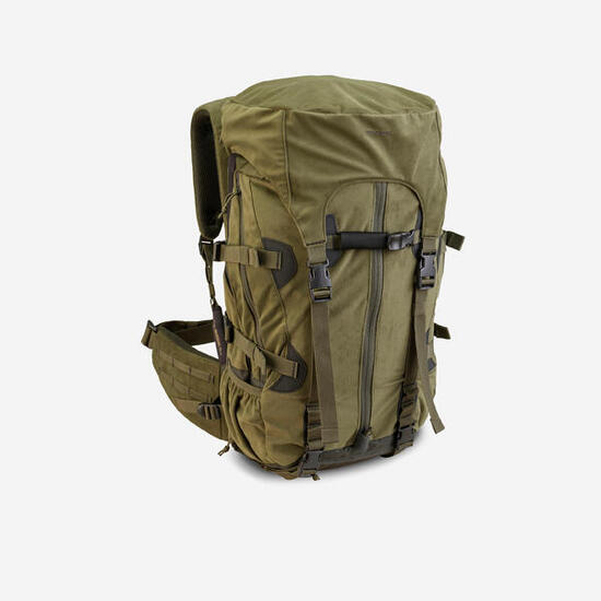 Seconde vie SAC A DOS CHASSE SILENCIEUX MODULABLE 45/90L - BIG GAME VERT