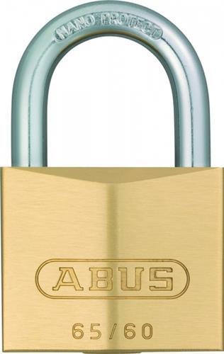 Abus hangslot 65/25 gehard staal goud 1/1